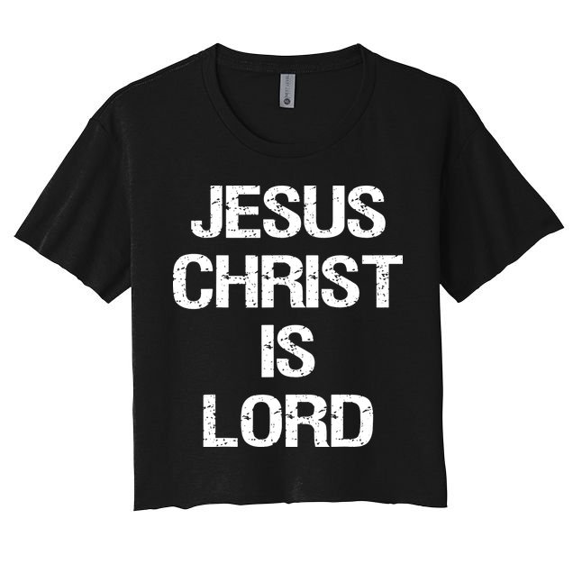 Vintage Jesus Christ Is Lord Christian Believer Crop Top