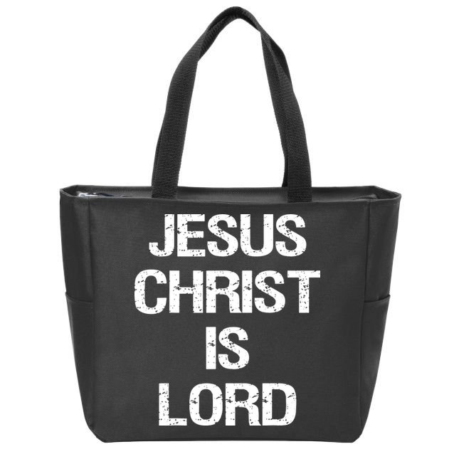 Vintage Jesus Christ Is Lord Christian Believer Zip Tote Bag