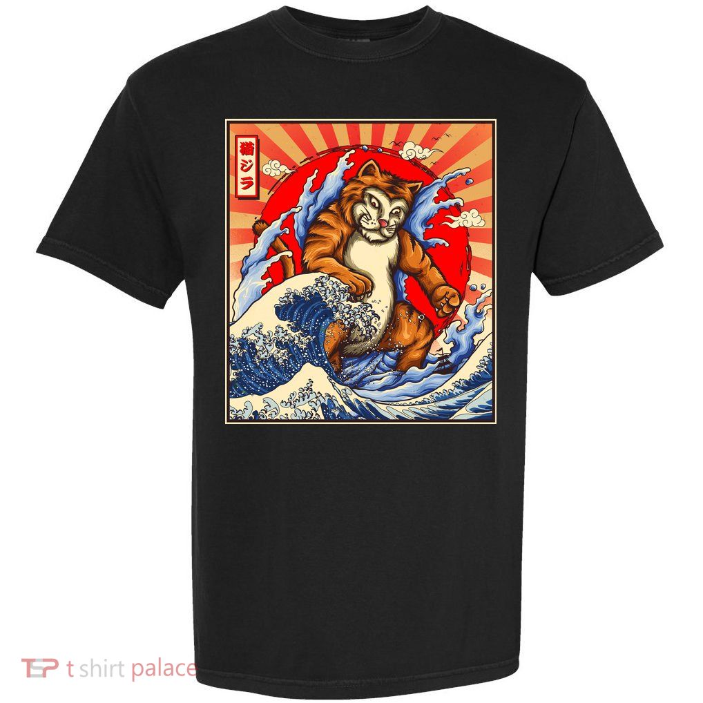 Vintage Japanese Catzilla Poster Garment-Dyed Heavyweight T-Shirt