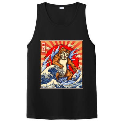 Vintage Japanese Catzilla Poster PosiCharge Competitor Tank