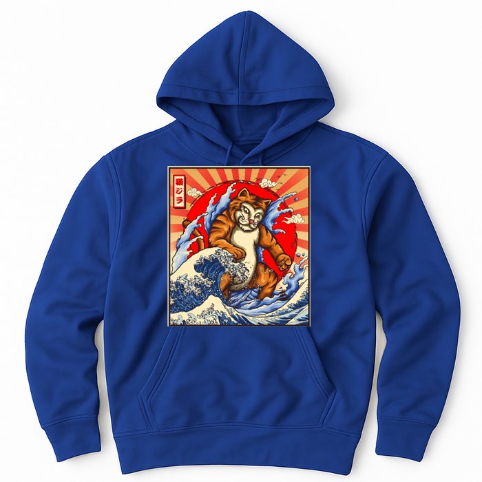 Vintage Japanese Catzilla Poster Hoodie