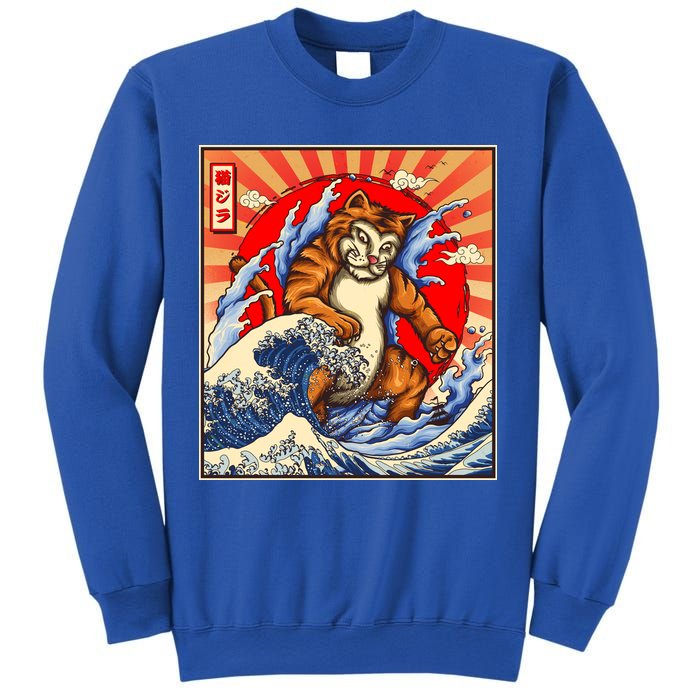 Vintage Japanese Catzilla Poster Sweatshirt