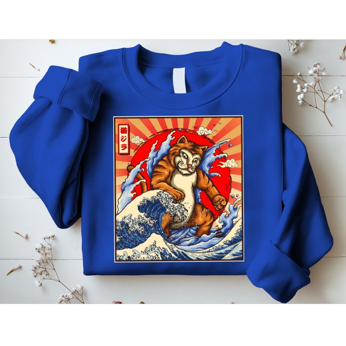 Vintage Japanese Catzilla Poster Sweatshirt
