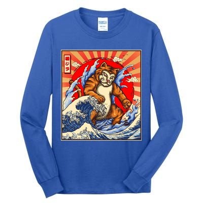 Vintage Japanese Catzilla Poster Tall Long Sleeve T-Shirt