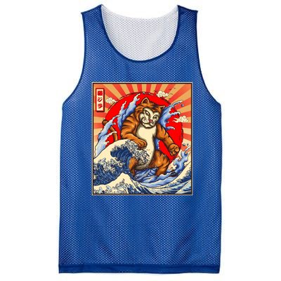 Vintage Japanese Catzilla Poster Mesh Reversible Basketball Jersey Tank