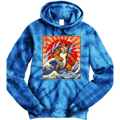 Vintage Japanese Catzilla Poster Tie Dye Hoodie