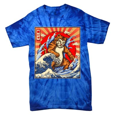 Vintage Japanese Catzilla Poster Tie-Dye T-Shirt