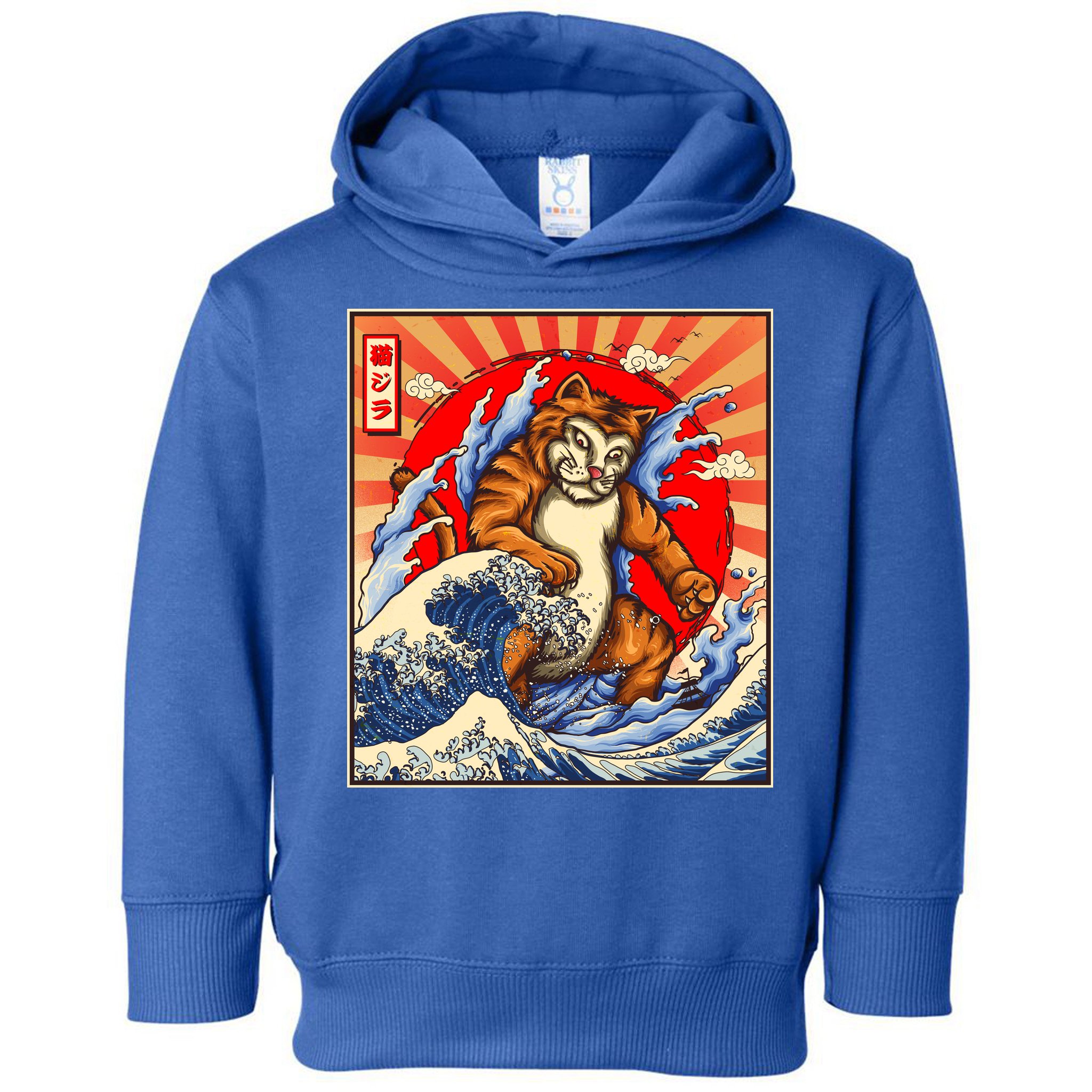 Vintage Japanese Catzilla Poster Toddler Hoodie