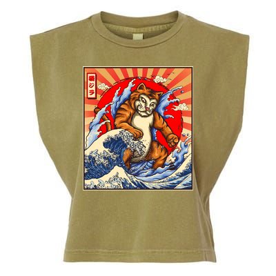 Vintage Japanese Catzilla Poster Garment-Dyed Women's Muscle Tee