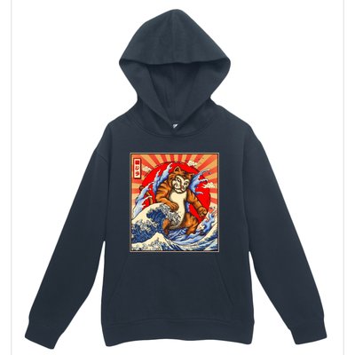 Vintage Japanese Catzilla Poster Urban Pullover Hoodie