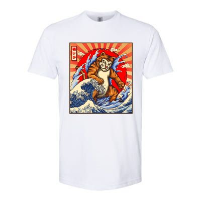 Vintage Japanese Catzilla Poster Softstyle CVC T-Shirt