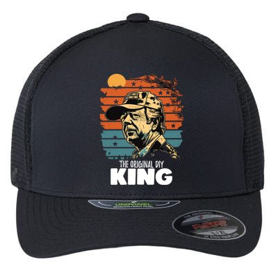 Vintage Jimmy Carter The Original Diy King Presidents Day Gift Flexfit Unipanel Trucker Cap