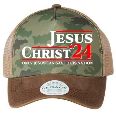 Vote Jesus Christ 2024 Only Jesus Can Save This Nation Legacy Tie Dye Trucker Hat