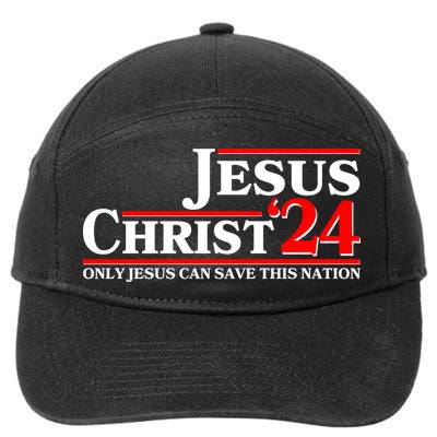 Vote Jesus Christ 2024 Only Jesus Can Save This Nation 7-Panel Snapback Hat