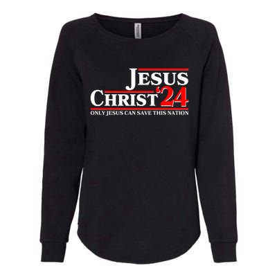 Vote Jesus Christ 2024 Only Jesus Can Save This Nation Womens California Wash Sweatshirt