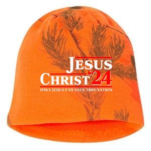 Vote Jesus Christ 2024 Only Jesus Can Save This Nation Kati - Camo Knit Beanie