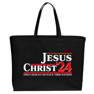 Vote Jesus Christ 2024 Only Jesus Can Save This Nation Cotton Canvas Jumbo Tote