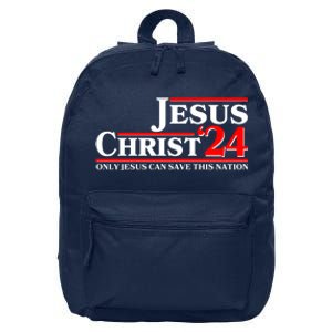 Vote Jesus Christ 2024 Only Jesus Can Save This Nation 16 in Basic Backpack