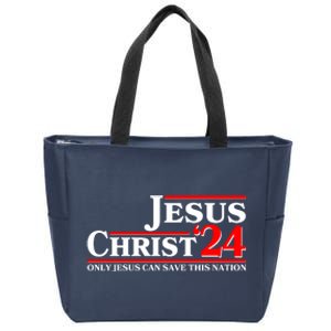 Vote Jesus Christ 2024 Only Jesus Can Save This Nation Zip Tote Bag