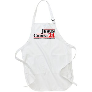 Vote Jesus Christ 2024 Only Jesus Can Save This Nation Full-Length Apron With Pockets