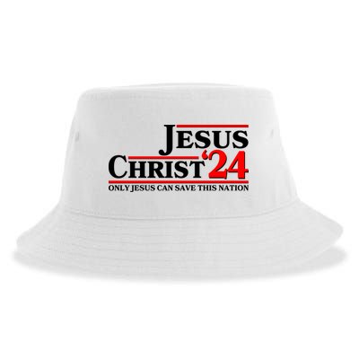 Vote Jesus Christ 2024 Only Jesus Can Save This Nation Sustainable Bucket Hat