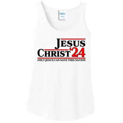 Vote Jesus Christ 2024 Only Jesus Can Save This Nation Ladies Essential Tank