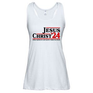 Vote Jesus Christ 2024 Only Jesus Can Save This Nation Ladies Essential Flowy Tank