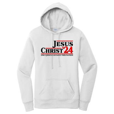 Vote Jesus Christ 2024 Only Jesus Can Save This Nation Women's Pullover Hoodie