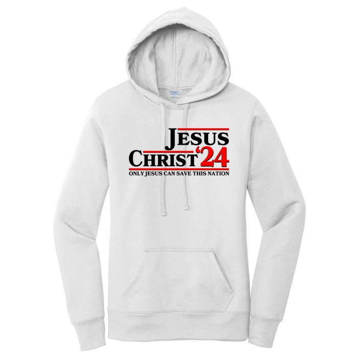 Vote Jesus Christ 2024 Only Jesus Can Save This Nation Women's Pullover Hoodie