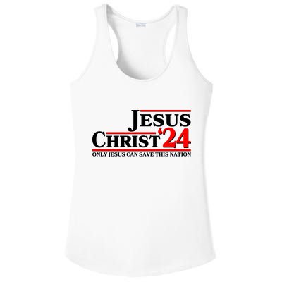 Vote Jesus Christ 2024 Only Jesus Can Save This Nation Ladies PosiCharge Competitor Racerback Tank