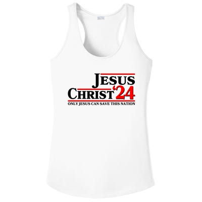 Vote Jesus Christ 2024 Only Jesus Can Save This Nation Ladies PosiCharge Competitor Racerback Tank