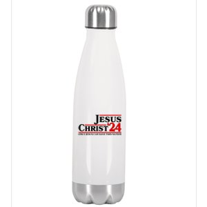 Vote Jesus Christ 2024 Only Jesus Can Save This Nation Stainless Steel Insulated Water Bottle