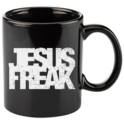 Vintage Jesus Freak Gift 70's Style Distressed Christian Gift 11oz C Handle Ceramic Mug