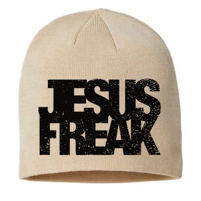 Vintage Jesus Freak Gift 70's Style Distressed Christian Gift Sustainable Beanie