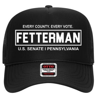 Vote John Fetterman For Senate High Crown Mesh Back Trucker Hat