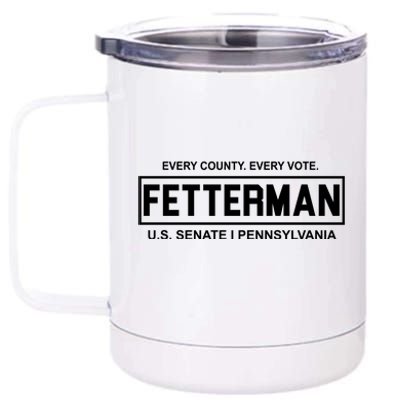 Vote John Fetterman For Senate 12 oz Stainless Steel Tumbler Cup