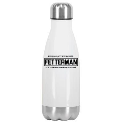 Vote John Fetterman For Senate Stainless Steel Insulated Water Bottle