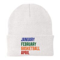 Vintage January February Basketball April Knit Cap Winter Beanie