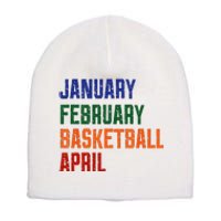 Vintage January February Basketball April Short Acrylic Beanie