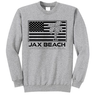 Visit Jacksonville Florida Vacation USA Flag Palms Jax Beach Tall Sweatshirt