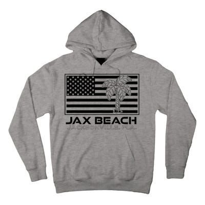 Visit Jacksonville Florida Vacation USA Flag Palms Jax Beach Tall Hoodie