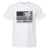 Visit Jacksonville Florida Vacation USA Flag Palms Jax Beach Garment-Dyed Heavyweight T-Shirt