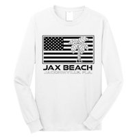 Visit Jacksonville Florida Vacation USA Flag Palms Jax Beach Long Sleeve Shirt