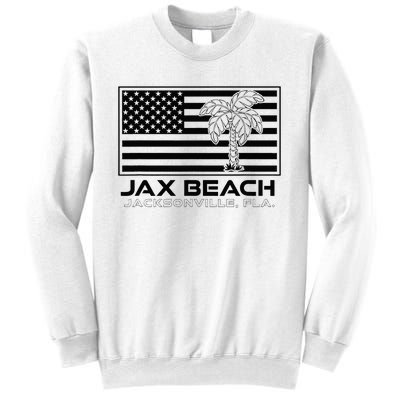 Visit Jacksonville Florida Vacation USA Flag Palms Jax Beach Sweatshirt