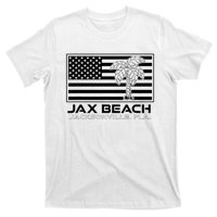 Visit Jacksonville Florida Vacation USA Flag Palms Jax Beach T-Shirt