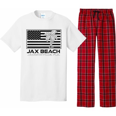 Visit Jacksonville Florida Vacation USA Flag Palms Jax Beach Pajama Set