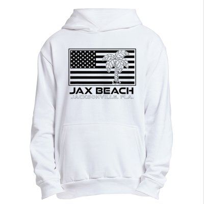 Visit Jacksonville Florida Vacation USA Flag Palms Jax Beach Urban Pullover Hoodie