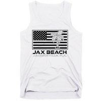 Visit Jacksonville Florida Vacation USA Flag Palms Jax Beach Tank Top