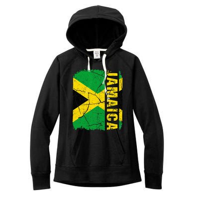 Vintage Jamaican Flag Jamaica Pride Roots Heritage Gift Women's Fleece Hoodie