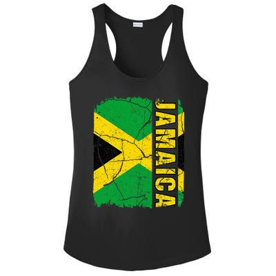 Vintage Jamaican Flag Jamaica Pride Roots Heritage Gift Ladies PosiCharge Competitor Racerback Tank